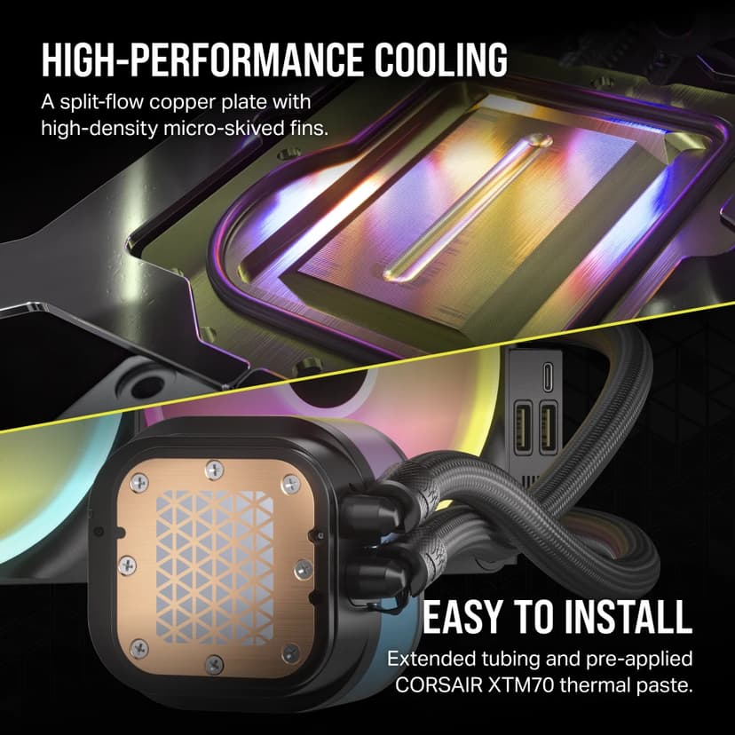 Corsair iCUE LINK H170i RGB Black AiO -nesteenjäähdytin Musta