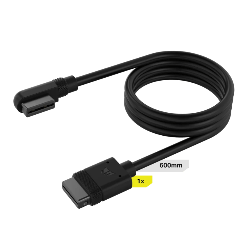 Corsair iCUE LINK Slim Cable 1x 600mm Straight / Slim 90° Connector