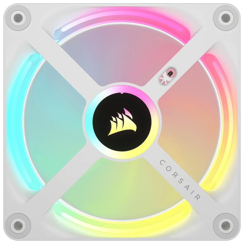 Corsair ICUE Link QX120 120MM MAG Dome RGB STRT KIT Fläkt Vit