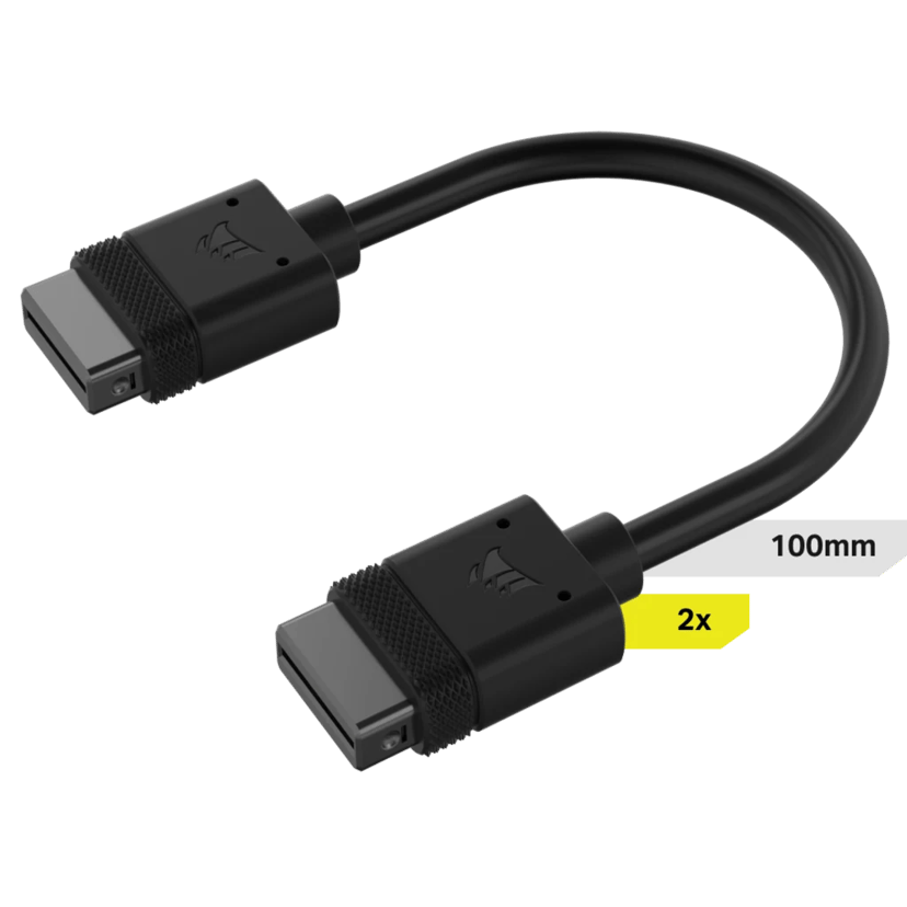 Corsair iCUE LINK Cables 2x 100mm Straight Connectors