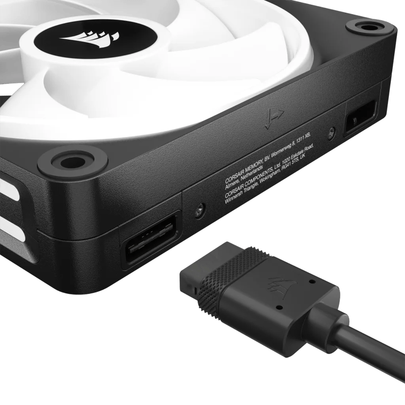 Corsair ICUE Link QX120 120MM MAG Dome RGB EXP KIT Ventilator Wit, Zwart