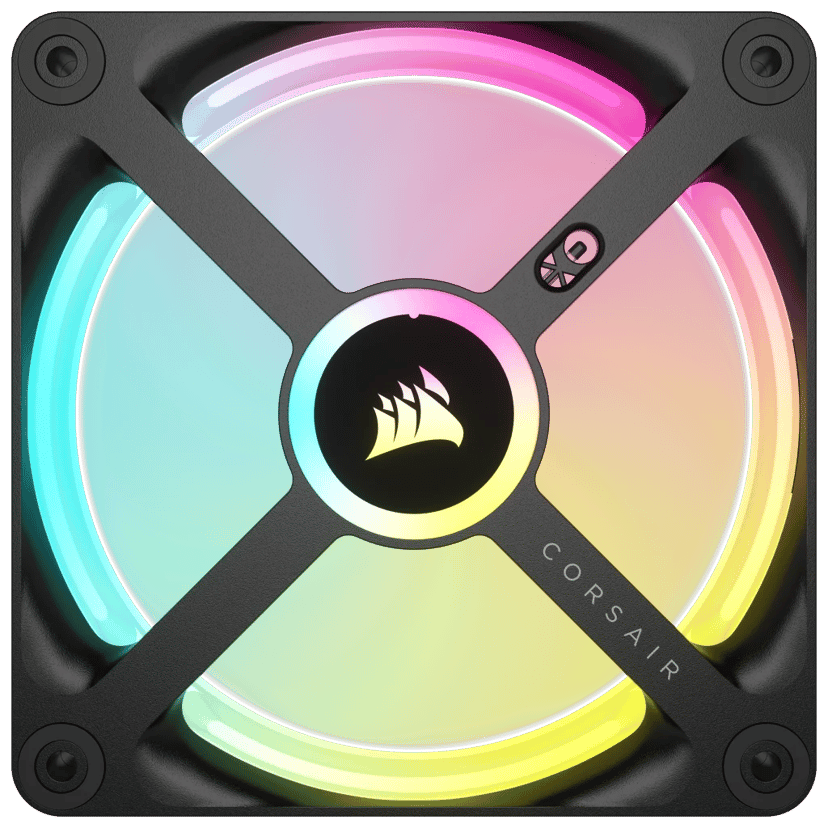 Corsair ICUE Link QX120 120MM MAG Dome RGB EXP KIT Ventilator Wit, Zwart