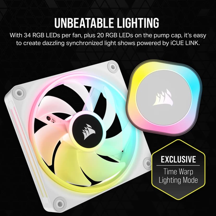 Corsair iCUE LINK H100i RGB White AIO vloeistofkoeler Wit