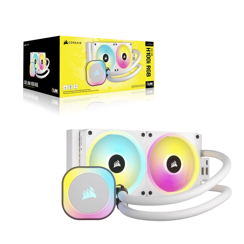 Corsair iCUE LINK H100i RGB White AIO vloeistofkoeler Wit