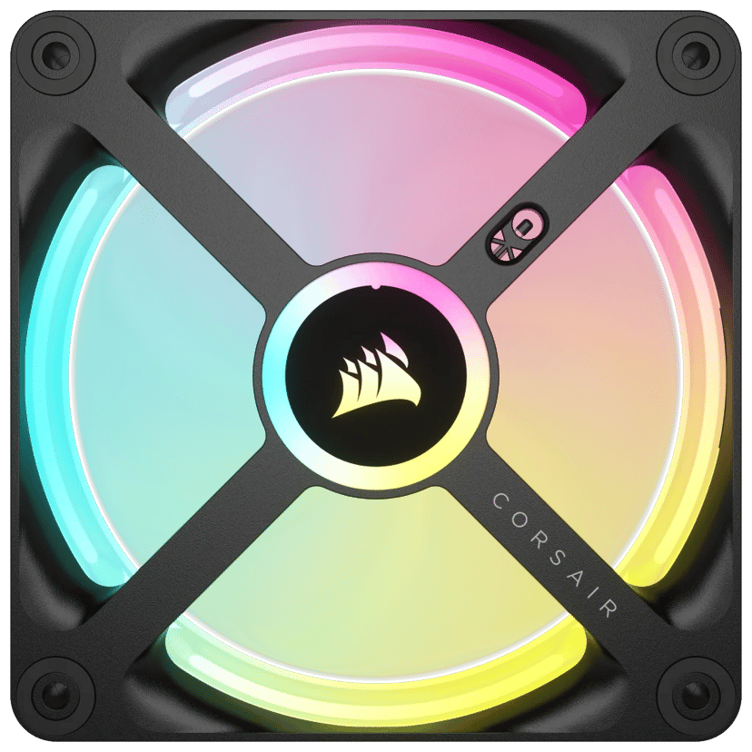 Corsair ICUE Link QX120 120MM MAG Dome RGB STRT KIT Tuuletin Musta