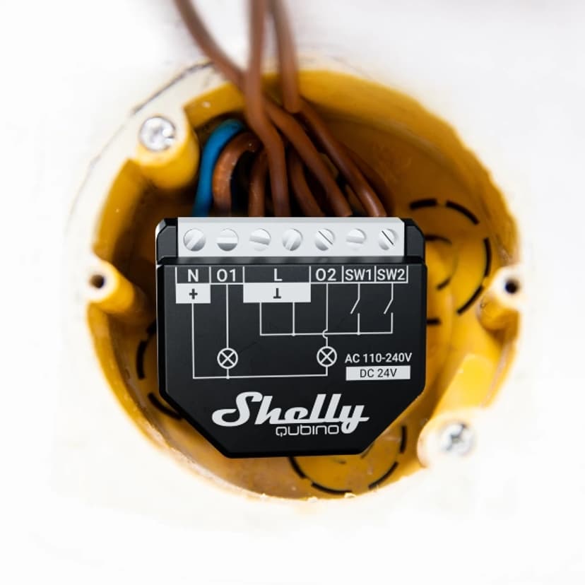 Shelly Qubino WAVE 2PM Slimme schakelaar Zwart