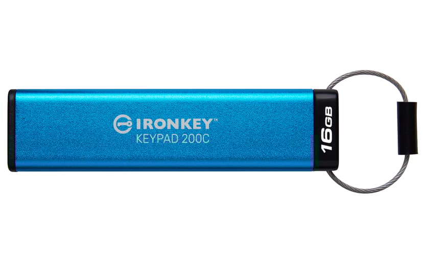 Kingston IronKey Keypad 200 16GB USB Type-C Sininen