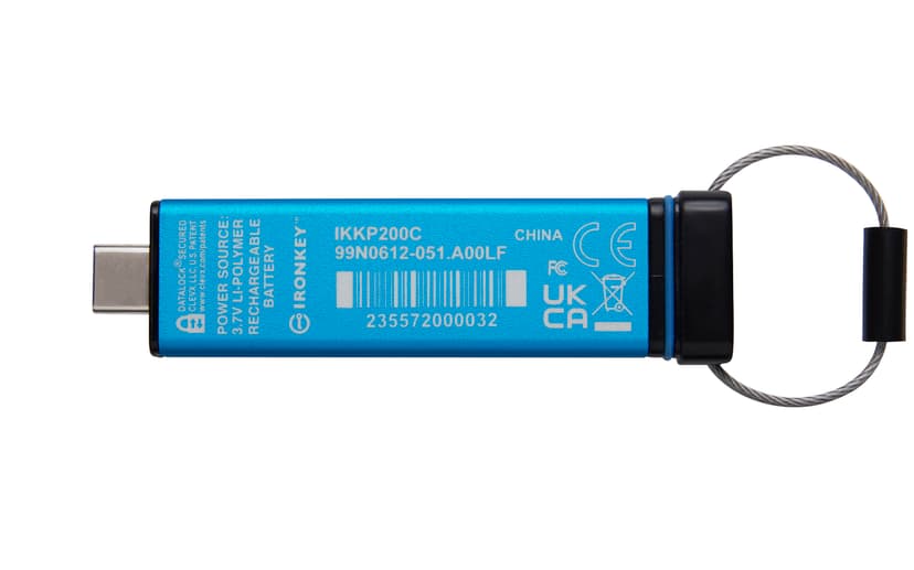 Kingston IronKey Keypad 200 256GB USB Type-C Sininen