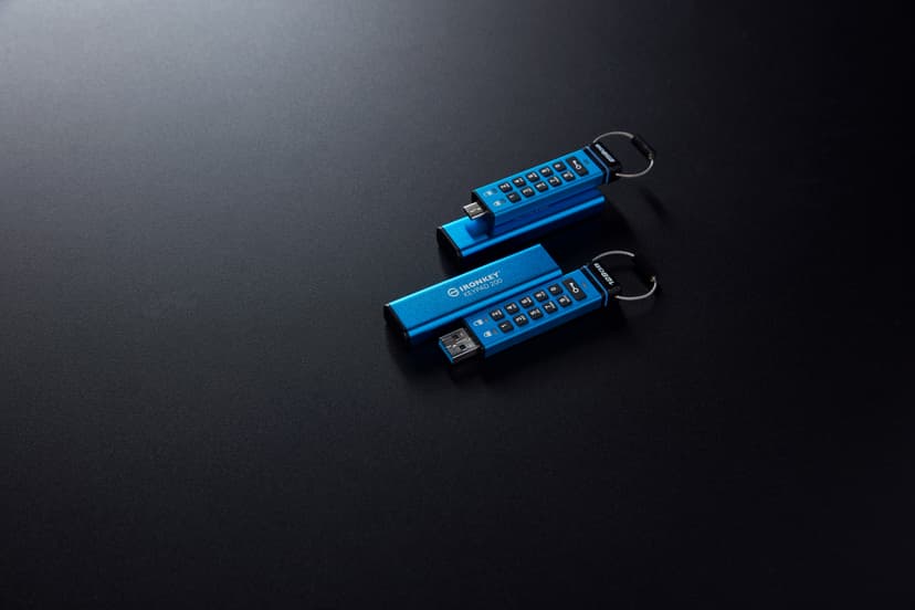Kingston IronKey Keypad 200 256GB USB Type-C Sininen