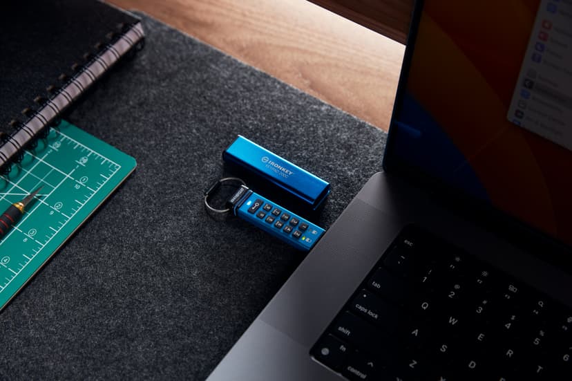 Kingston IronKey KeyPad 200 256GB USB-C Blauw
