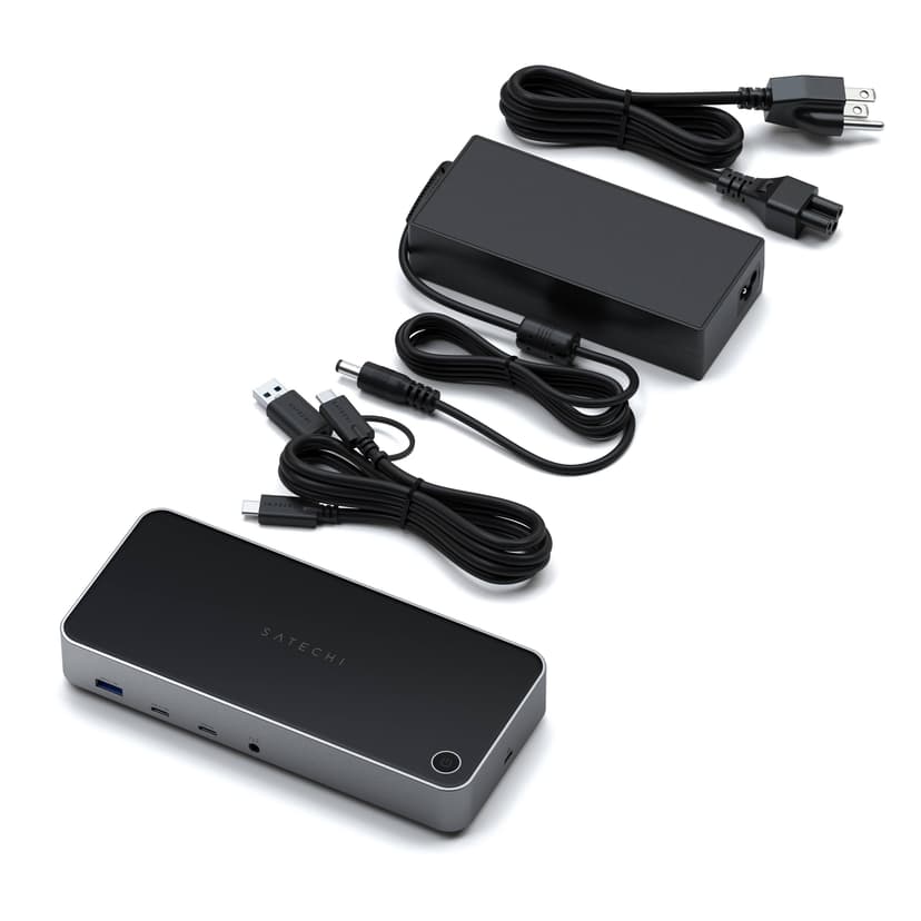 Satechi Triple 4K Display Langallinen Telakka Musta, Hopea USB Type-C