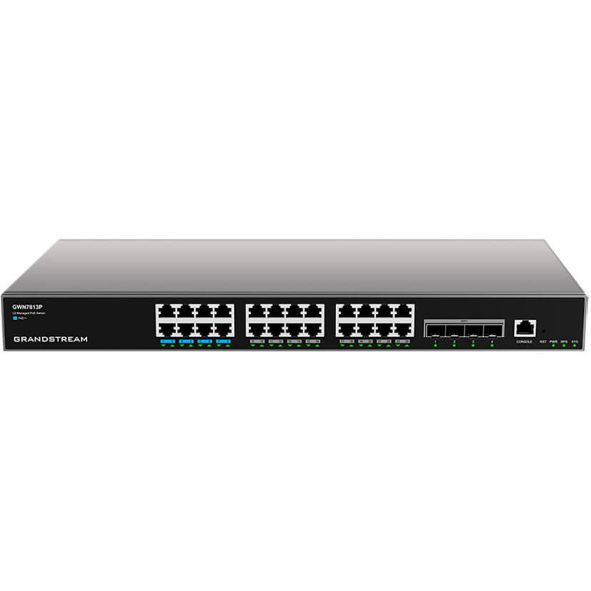 Grandstream GWN7813P 24xGigabit 4xSFP Layer-3 Managed PoE Switch