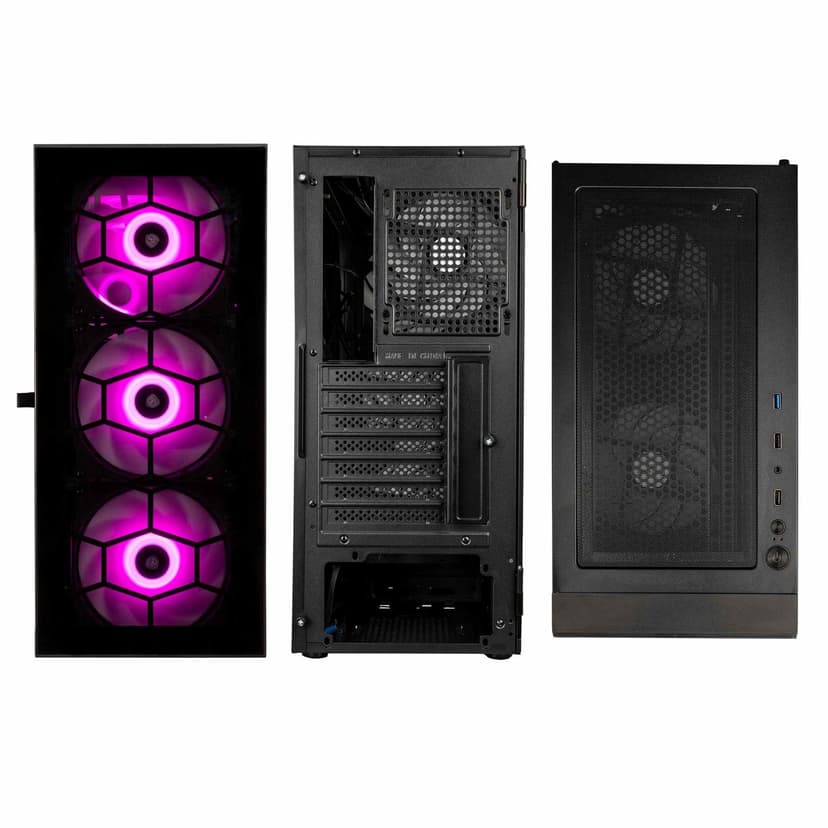Kolink Observatory HF Glass ARGB Midi Tower Musta