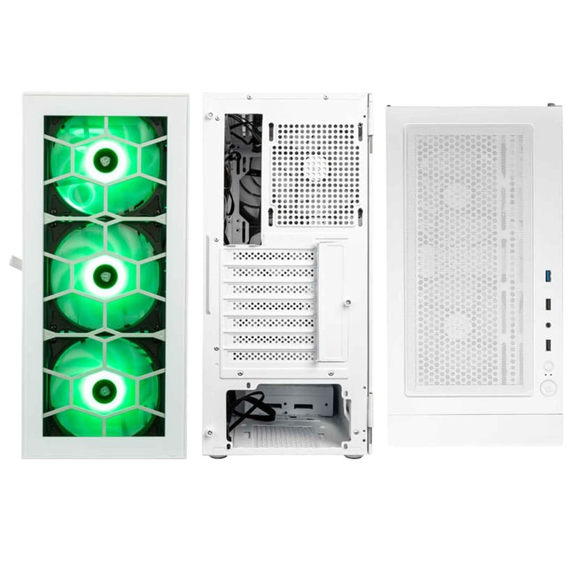 Kolink Observatory HF Glass ARGB Midi Tower Valkoinen