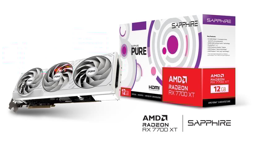 Sapphire Pure AMD Radeon RX 7700 XT 12GB