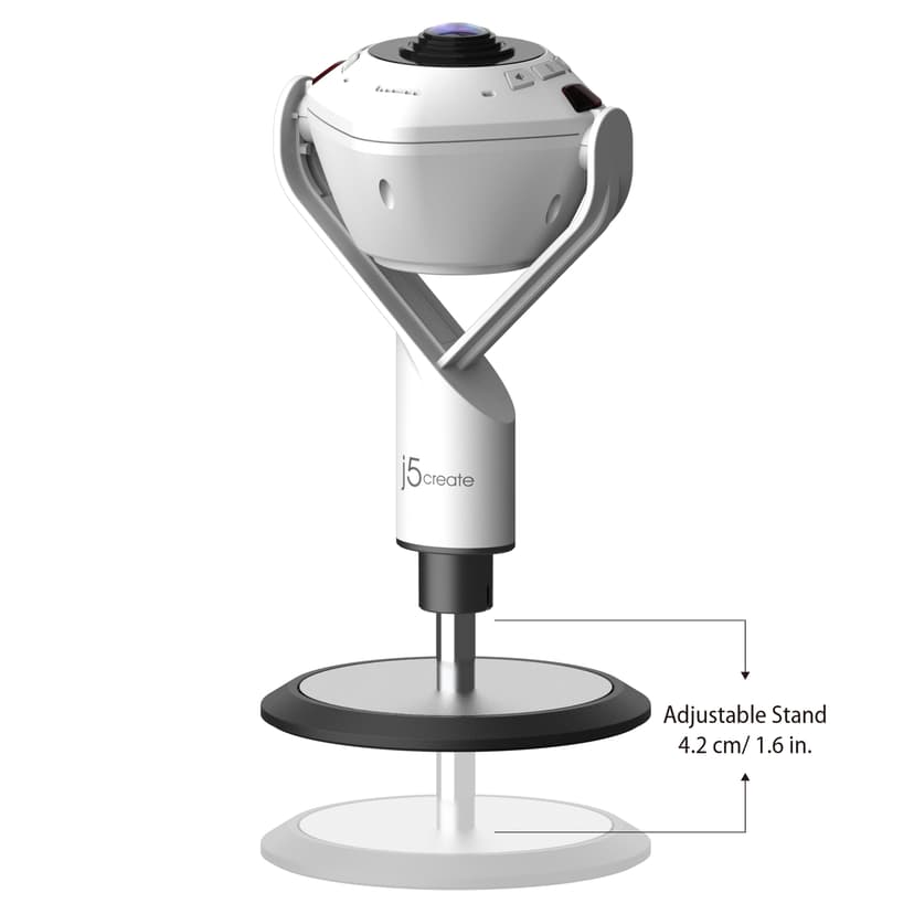 J5 Create JVU368-N 360° AI-driven webbkamera med högtalartelefon