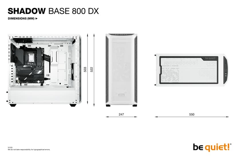 be quiet! Shadow Base 800 DX Midi Tower Hvit