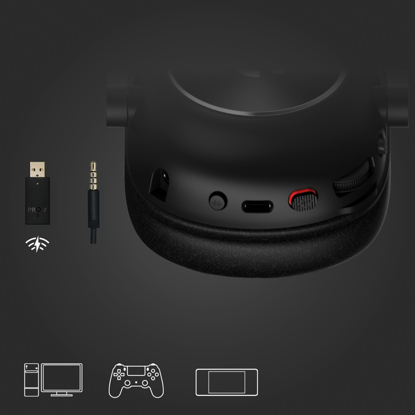 Logitech Pro X2 Lighspeed Trådlöst Gaming Headset Stereo Svart
