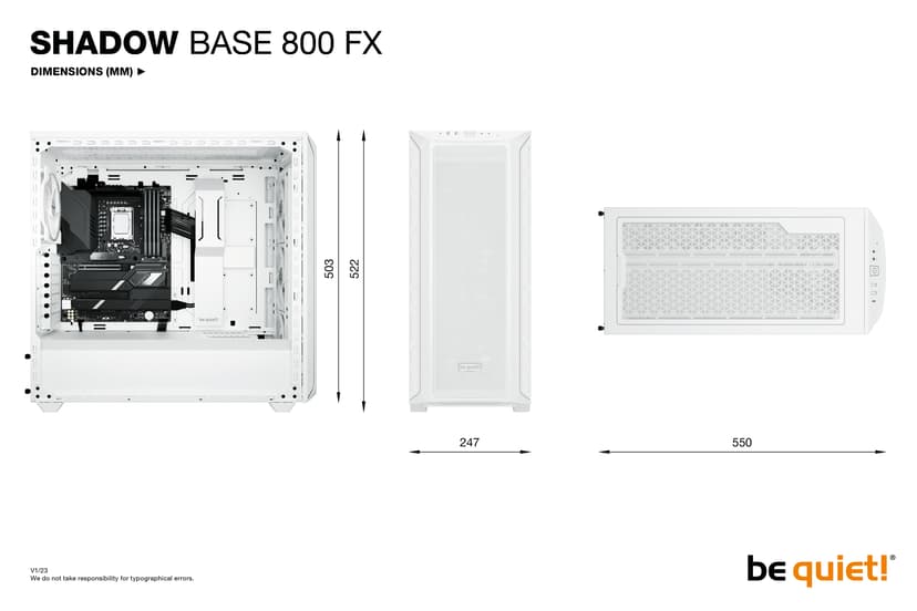 be quiet! Shadow Base 800 FX Midi Tower Valkoinen