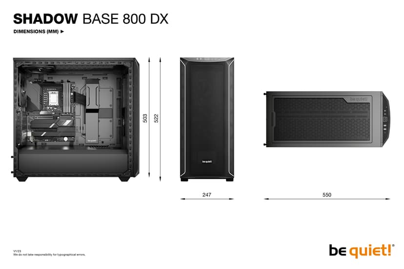 be quiet! Shadow Base 800 DX Midi Tower Svart