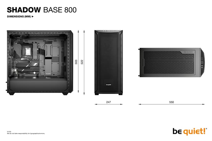 be quiet! Shadow Base 800 Midi Tower Musta