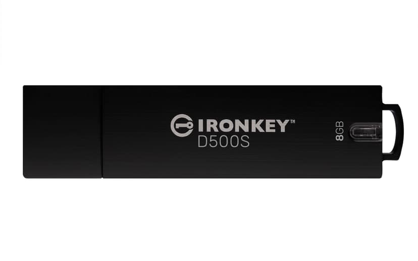 Kingston IronKey D500s 8GB USB-A Svart