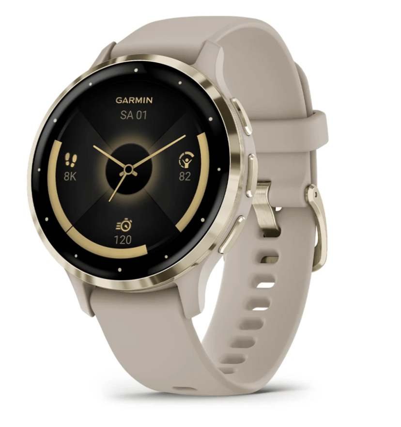 Garmin Venu 3s Harmaa, Kulta
