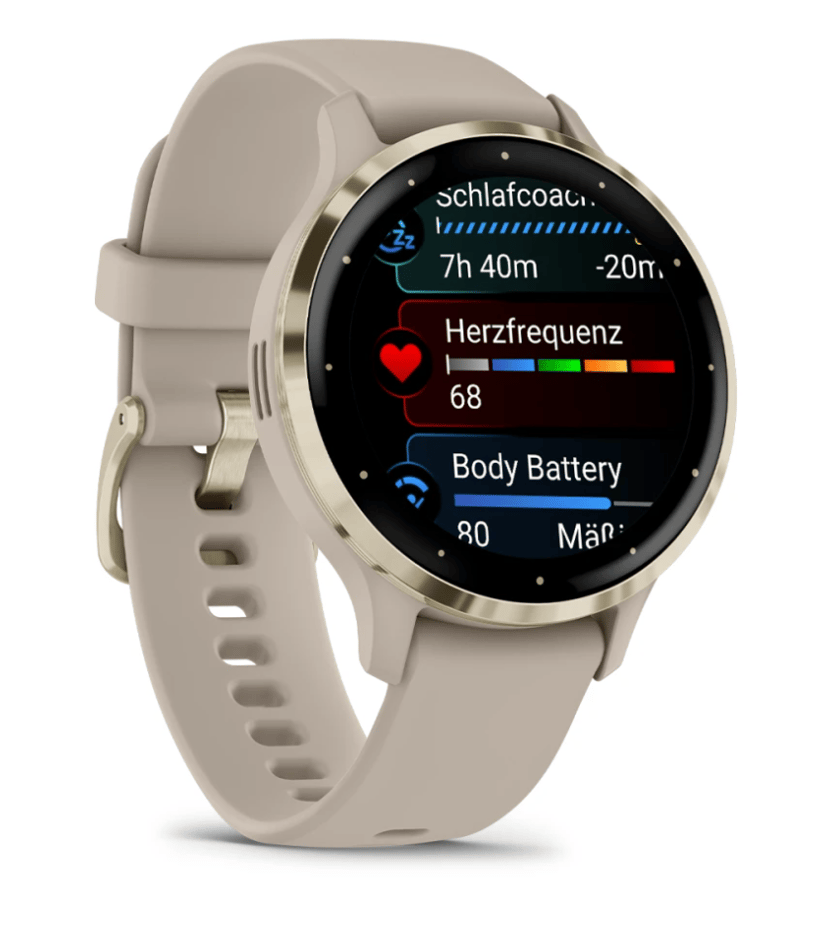 Garmin Venu 3s Harmaa, Kulta