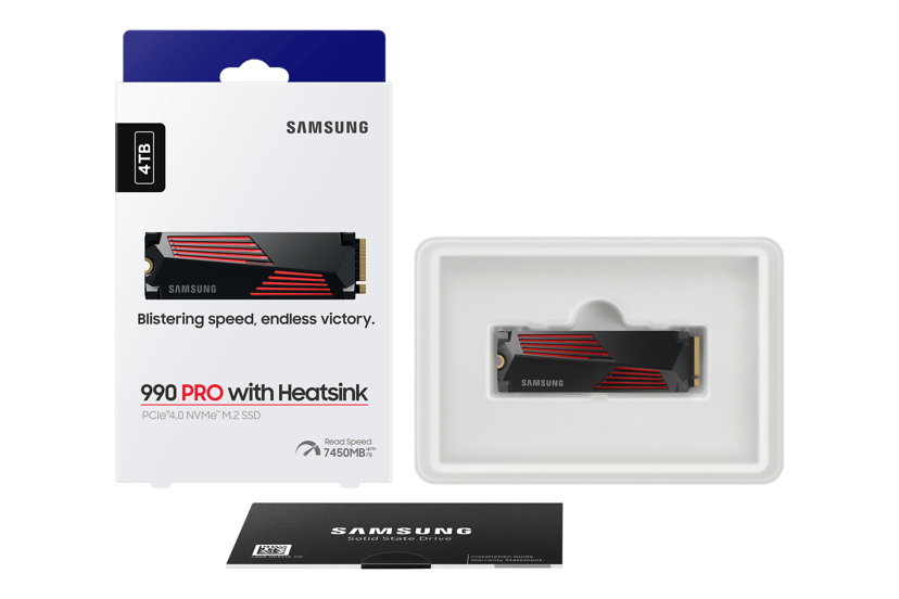 Samsung 990 PRO 4TB SSD Heatsink M.2 PCIe 4.0