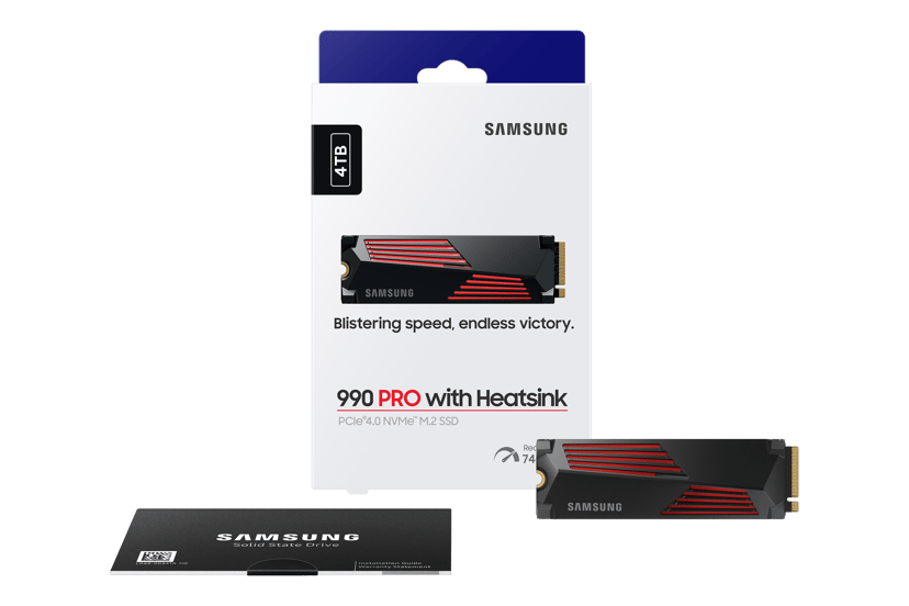 Samsung 990 PRO 4TB SSD Heatsink M.2 PCIe 4.0