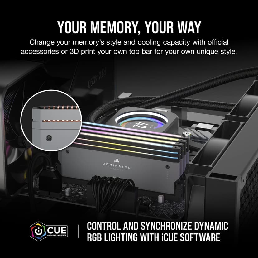 Corsair Dominator Titanium RGB EXPO/XMP 64GB 6000MHz DDR5 288-pin DIMM