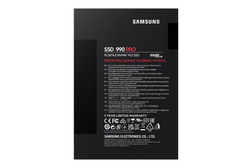 Samsung 990 PRO 4TB SSD M.2 PCIe 4.0