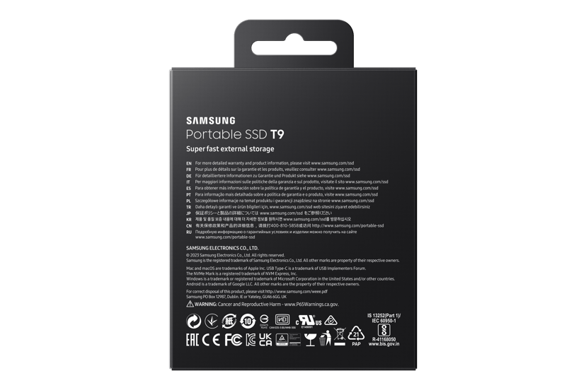 Samsung Portable SSD T9 2TB USB-C Zwart