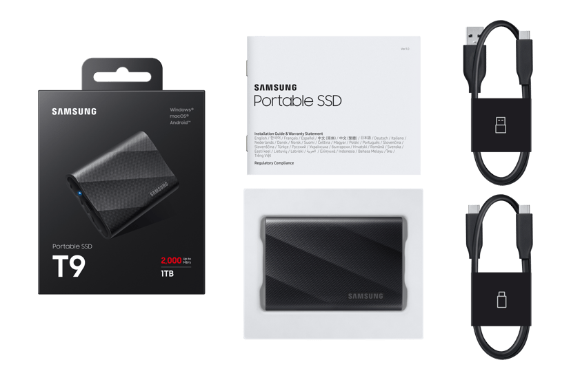 Samsung Portable SSD T9 1TB USB-C Svart
