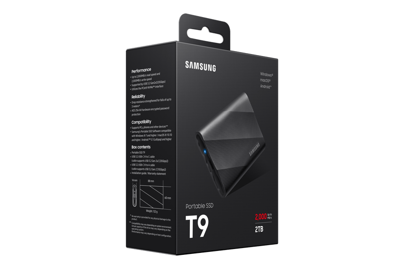 Samsung Portable SSD T9 2TB USB Type-C Svart