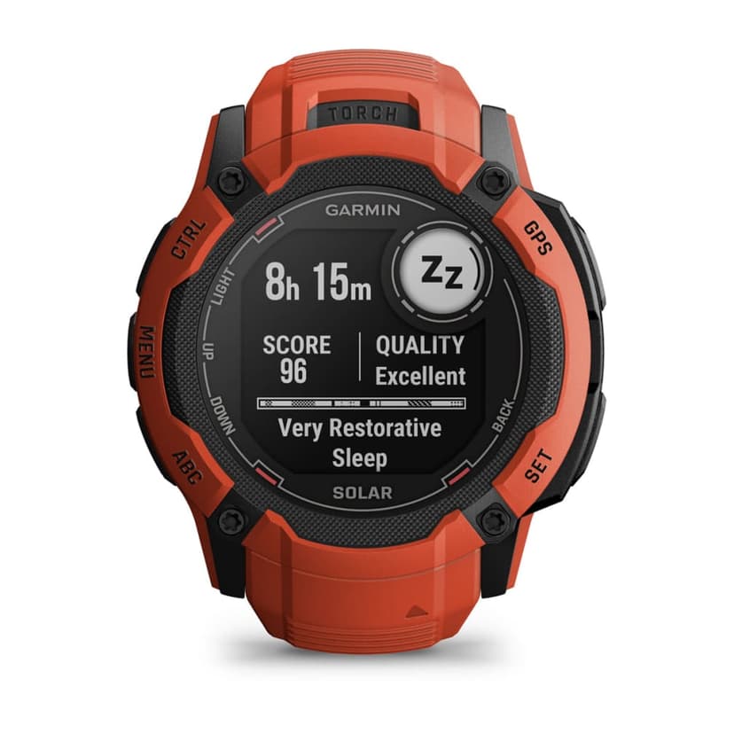 Garmin Instinct 2X Solar 2,79 cm (1.1") MIP 50 mm Digitalt 176 x 176 piksler Berøringsskjerm Rød GPS