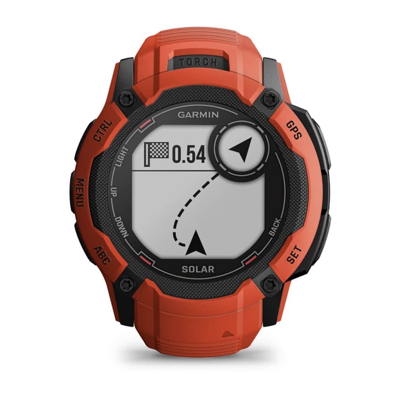 Garmin Instinct 2X Solar 2,79 cm (1.1") MIP 50 mm Digitalt 176 x 176 piksler Berøringsskjerm Rød GPS