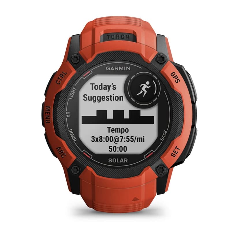 Garmin Instinct 2X Solar 2,79 cm (1.1") MIP 50 mm Digitalt 176 x 176 piksler Berøringsskjerm Rød GPS