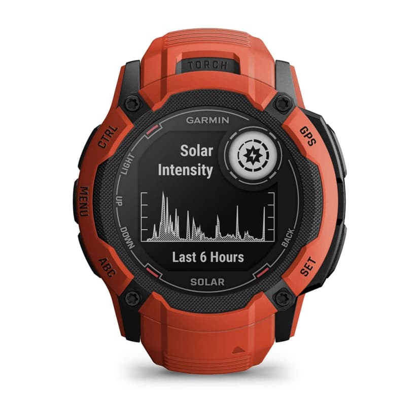 Garmin Instinct 2X Solar 2,79 cm (1.1") MIP 50 mm Digitalt 176 x 176 piksler Berøringsskjerm Rød GPS