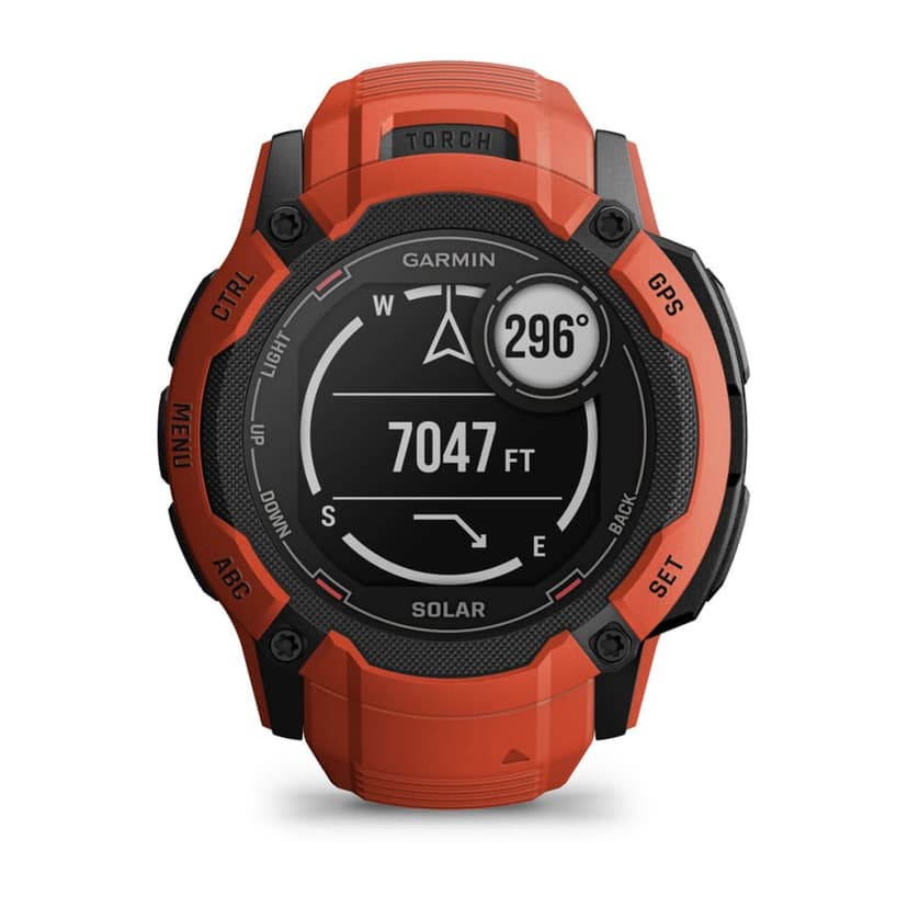 Garmin Instinct 2X Solar 2,79 cm (1.1") MIP 50 mm Digitalt 176 x 176 piksler Berøringsskjerm Rød GPS