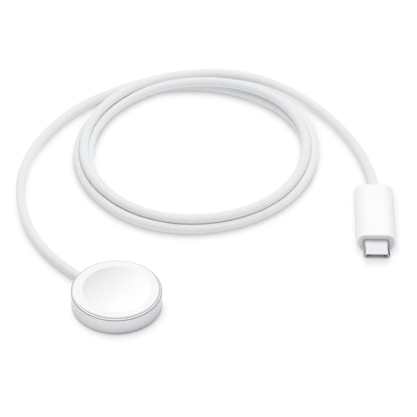 Apple Watchin magneettinen pikalaturi–USB-C-johto Valkoinen 1m