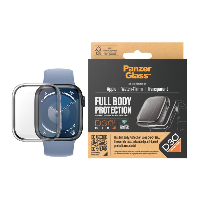 Panzerglass Full Body Protection Apple Watch 7/8/9 41mm Transparent