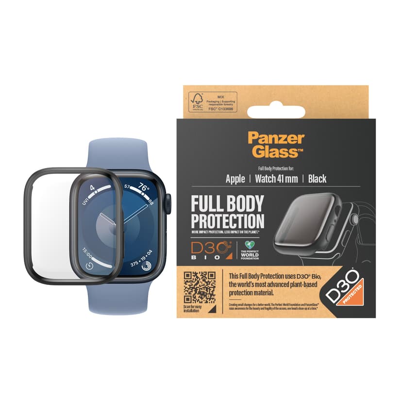 Panzerglass Full Body Protection Apple Watch 7/8/9 41mm Black