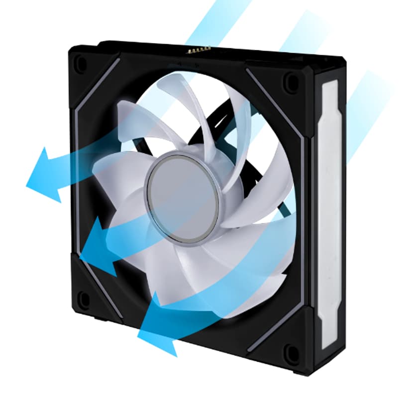 Lian-Li UNI SL 120 Infinity Reverse RGB PWM Vifte Sort