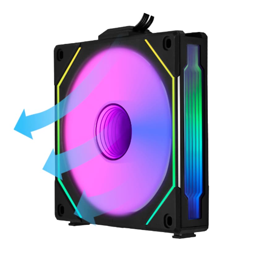 Lian-Li UNI SL 120 Infinity Reverse RGB PWM Vifte Sort