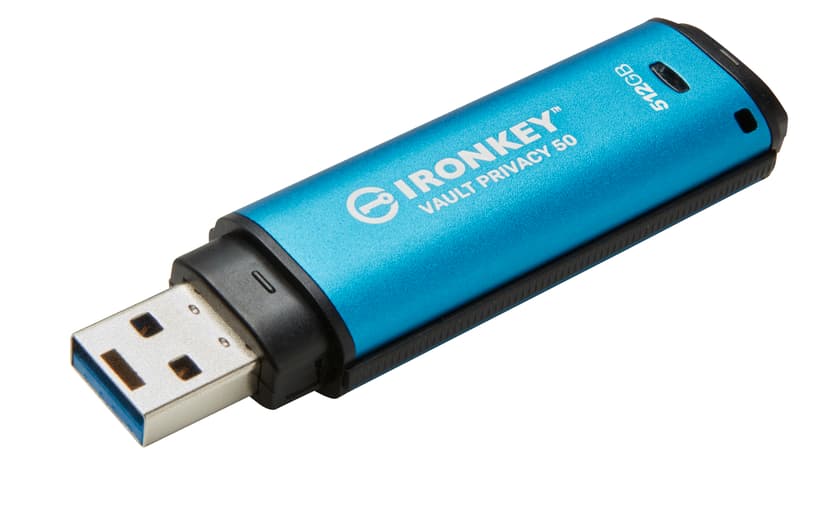 Kingston Ironkey Vault Privacy 50 512GB USB-A Svart, Blå