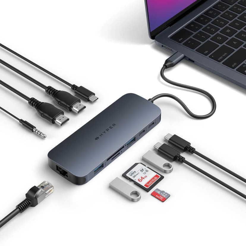 Hyper HyperDrive Next 11 Port USB-C Hub USB 3.2 Gen 2 (3.1 Gen 2) Type-C