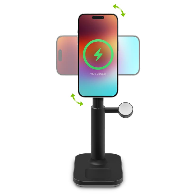Zagg 3-in-1 Extendable Stand With MagSafe Svart