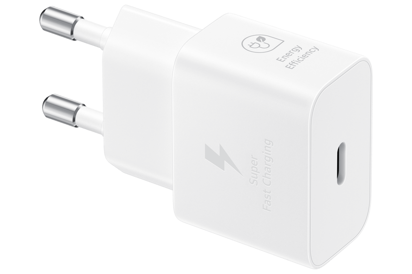 Samsung EP-T2510 Strömadapter 25W + USB-C kabel 1m Vit