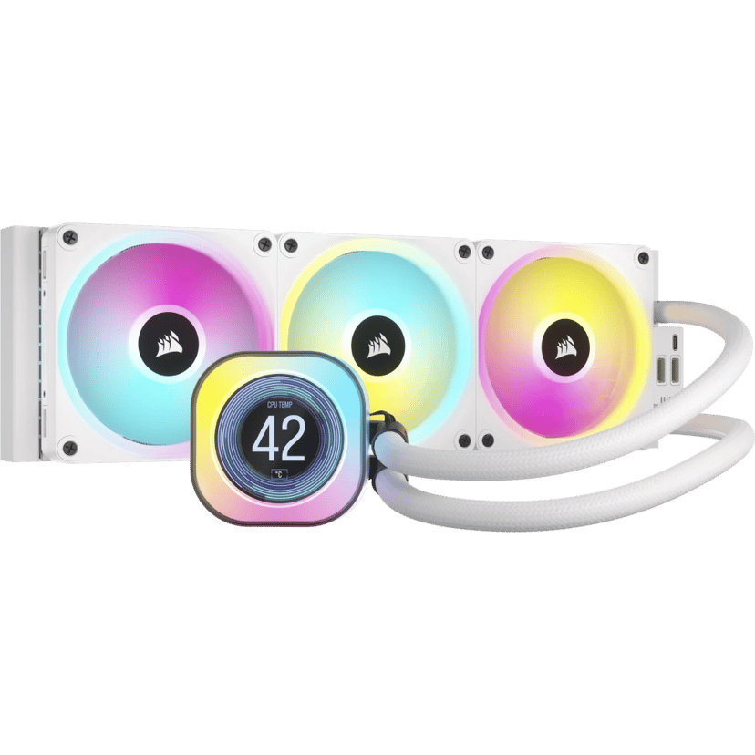 Corsair iCue Link H150i LCD AIO vloeistofkoeler Wit